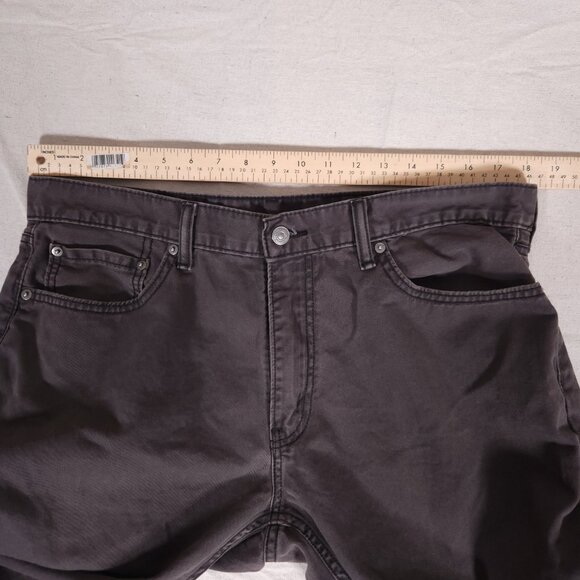 Levis Charcoal Gray 559 Relaxed Fit Denim Pants Mens 36x30 Jeans RUNS SMALL - Picture 4 of 16